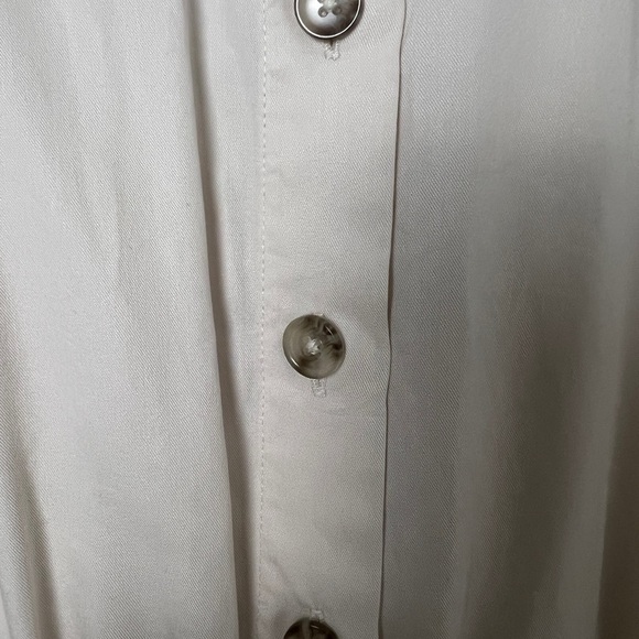 LOFT Beige Safari Button Front Sleeveless Elastic Waist Pockets Jumper Romper XS - Picture 8 of 11